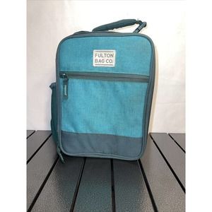 Upright Insulated Kids Adults Lunch Tote Bag Handle 7 Inch X 10 X Blue Green